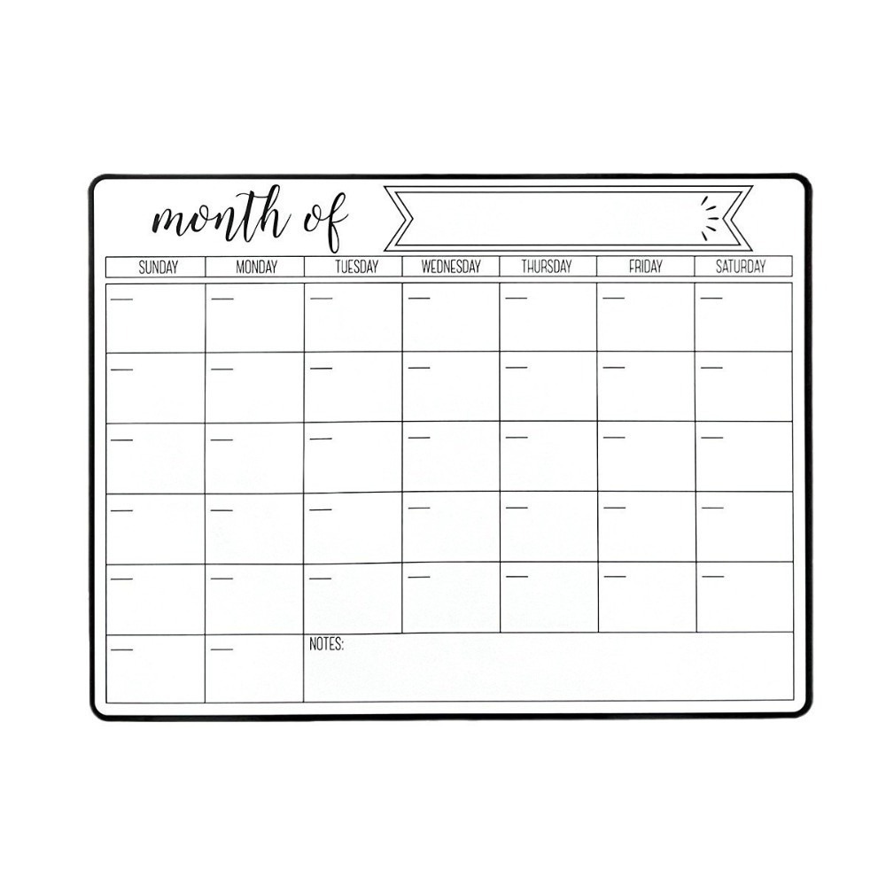 Magnetic Calendar Board - Portable Magnetic Dry Erase Calendar Easy