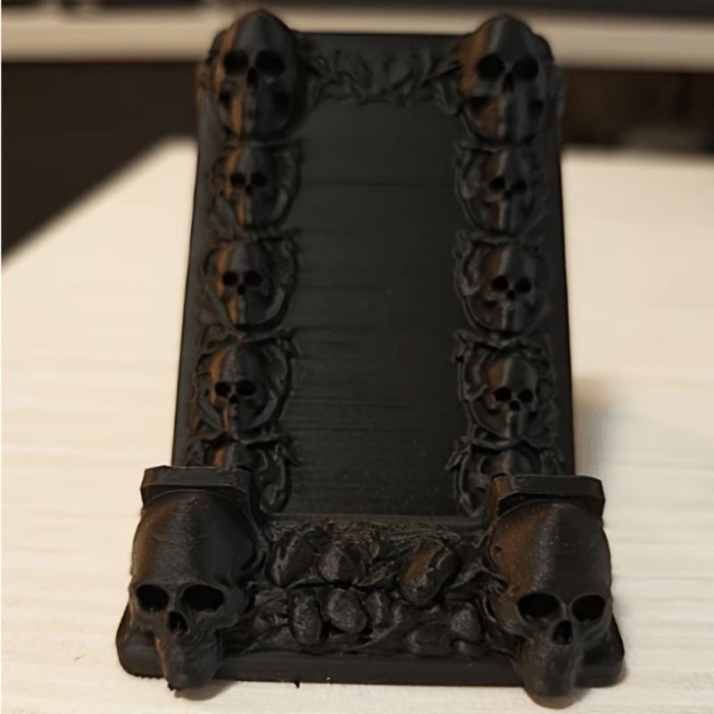 Home Office Gifts - Gothic Style Skull Phone Holder Personalized