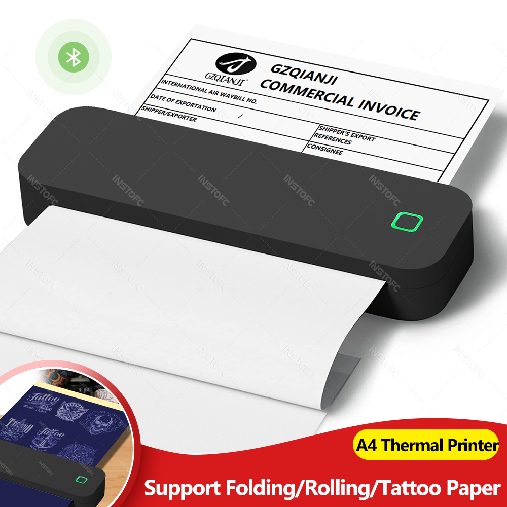 Home Office Travel Document - Portable A4 Thermal Printer Inkless Photo