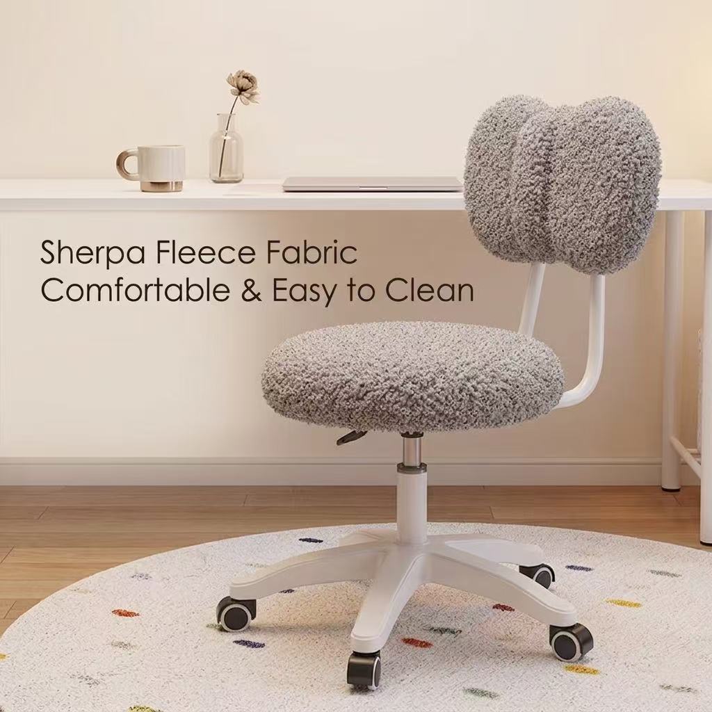 Cute Boucle Swivel Office Chai - Home Office Furniture review and price