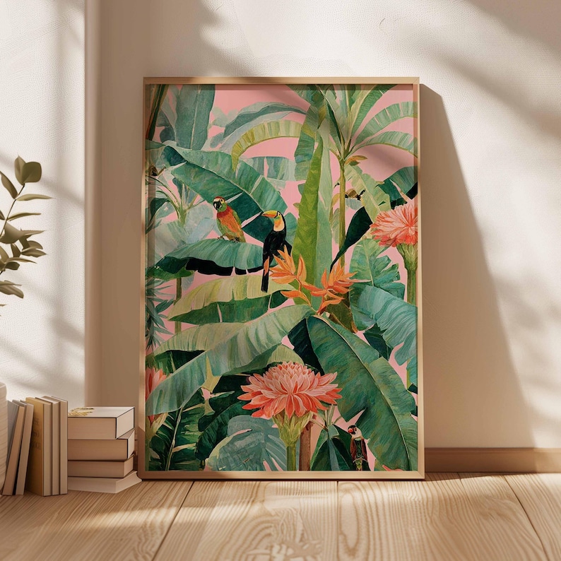 1pc Retro Tropical Canvas Post - Home Office Furniture review and price