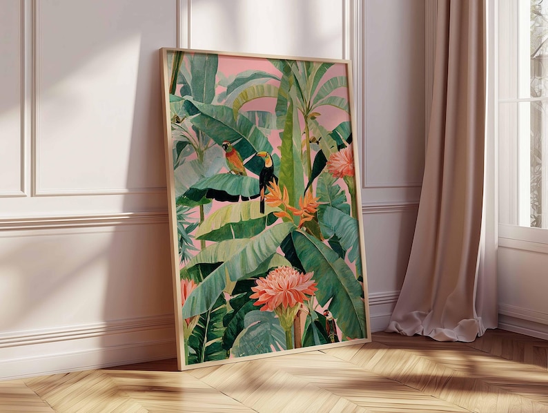1pc Retro Tropical Canvas Post - Home Office Furniture review and price