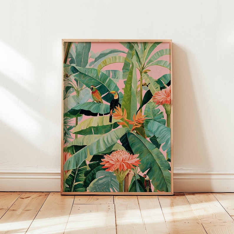 1pc Retro Tropical Canvas Post - Home Office Furniture review and price