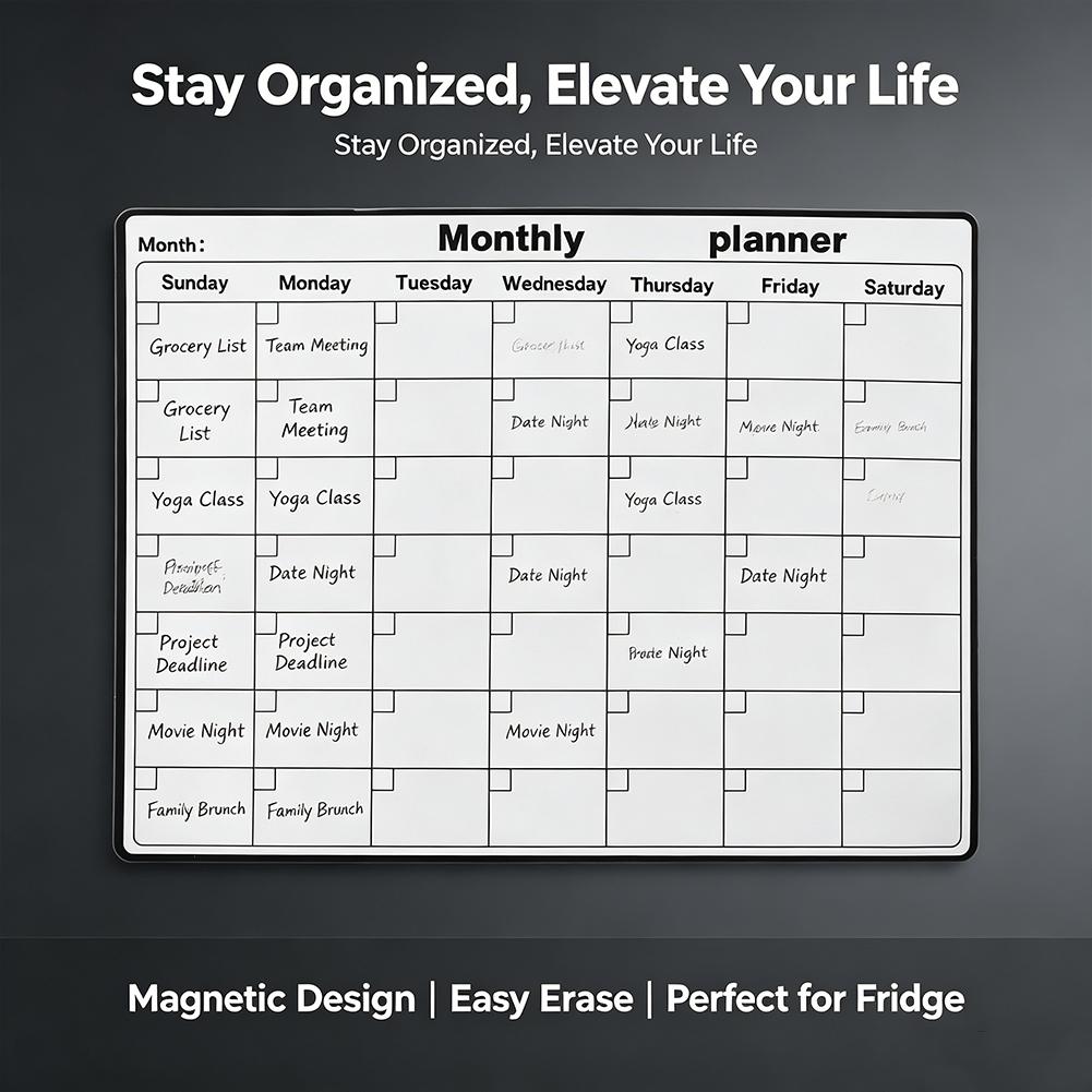Magnetic Refrigerator Dry Eras - Magnetic Calendar Board review and price
