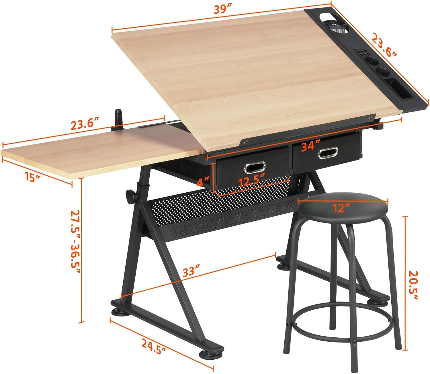 Adjustable Drafting Table Art  - Home Office Furniture review and price