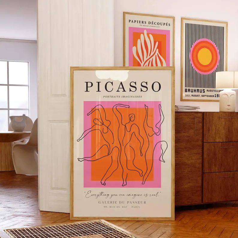 3pcsModern Orange  Bauhaus And - Home Office Photos review and price