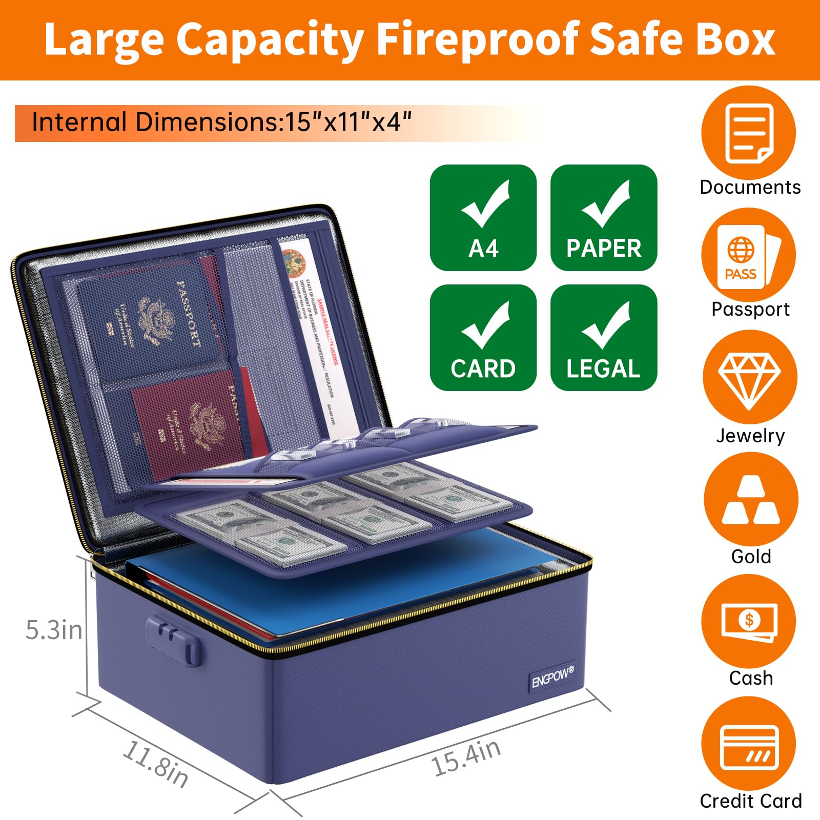 Back-to-School Fireproof Docum - Home Office Travel Document review and price