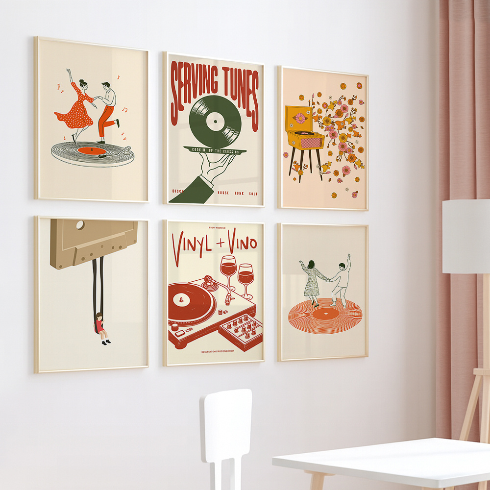 1pc Vintage Music Canvas Poste - Home Office Furniture review and price
