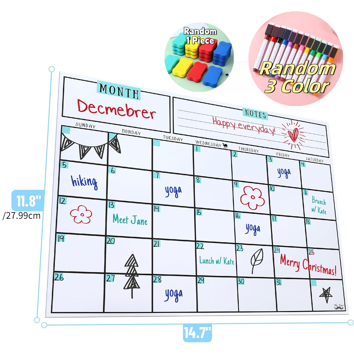 Magnetic Dry Erase Calendar, 1 - Magnetic Calendar Board review and price