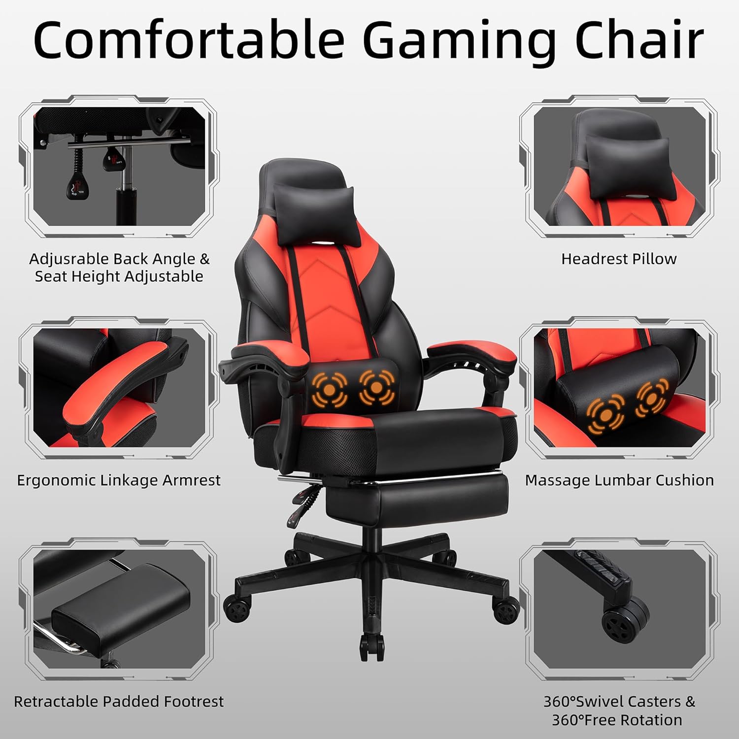 Gaming Chair with Footrest, Ma - Home Office Design review and price