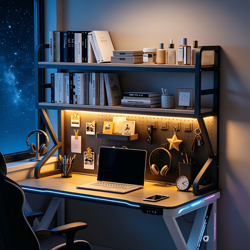 2-Tier Black Metal Pegboard De - Home Office Headset review and price