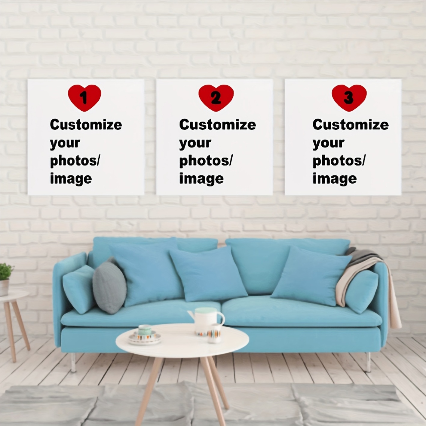 3pcs/set Custom Square Canvas  - Home Office Photos review and price