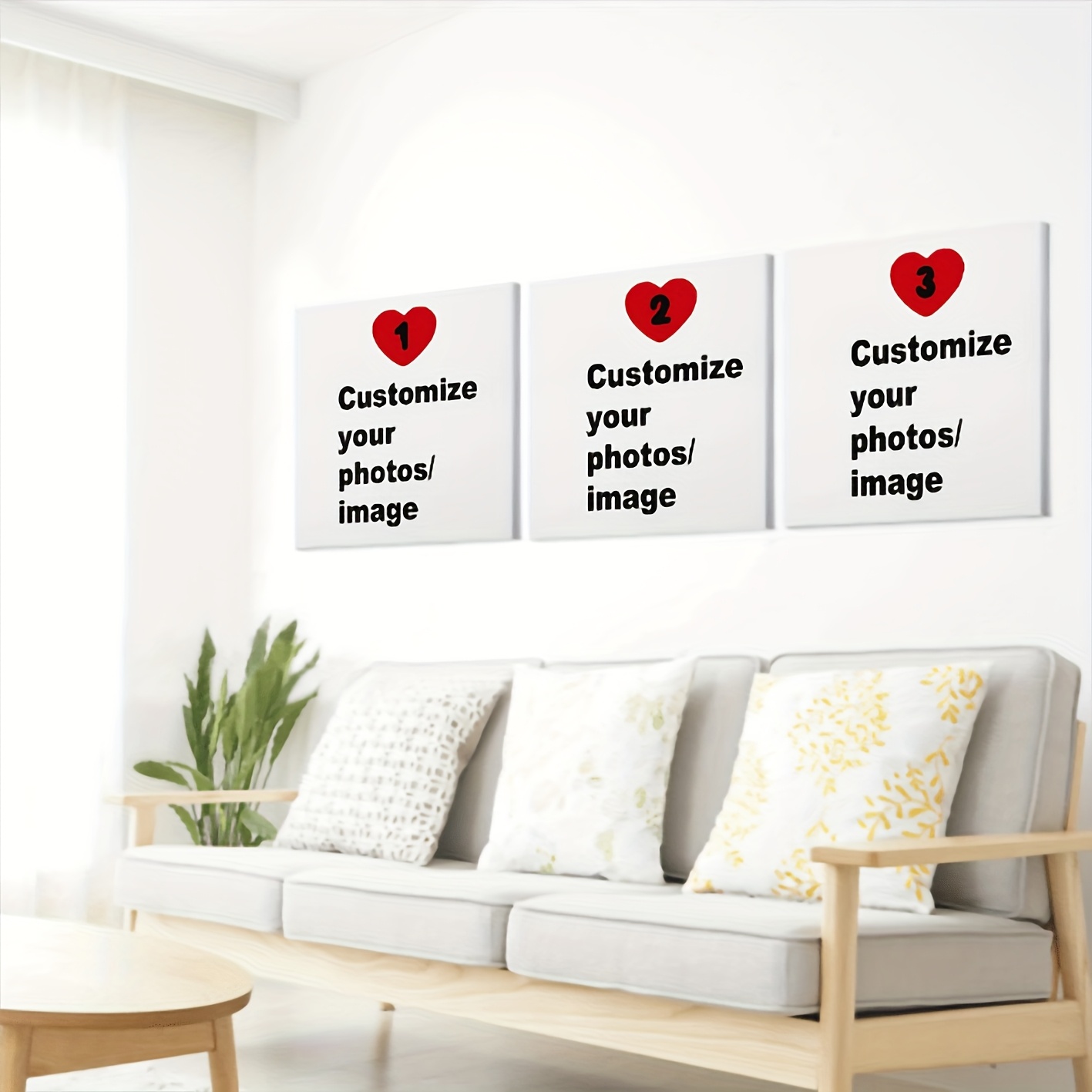 3pcs/set Custom Square Canvas  - Home Office Photos review and price