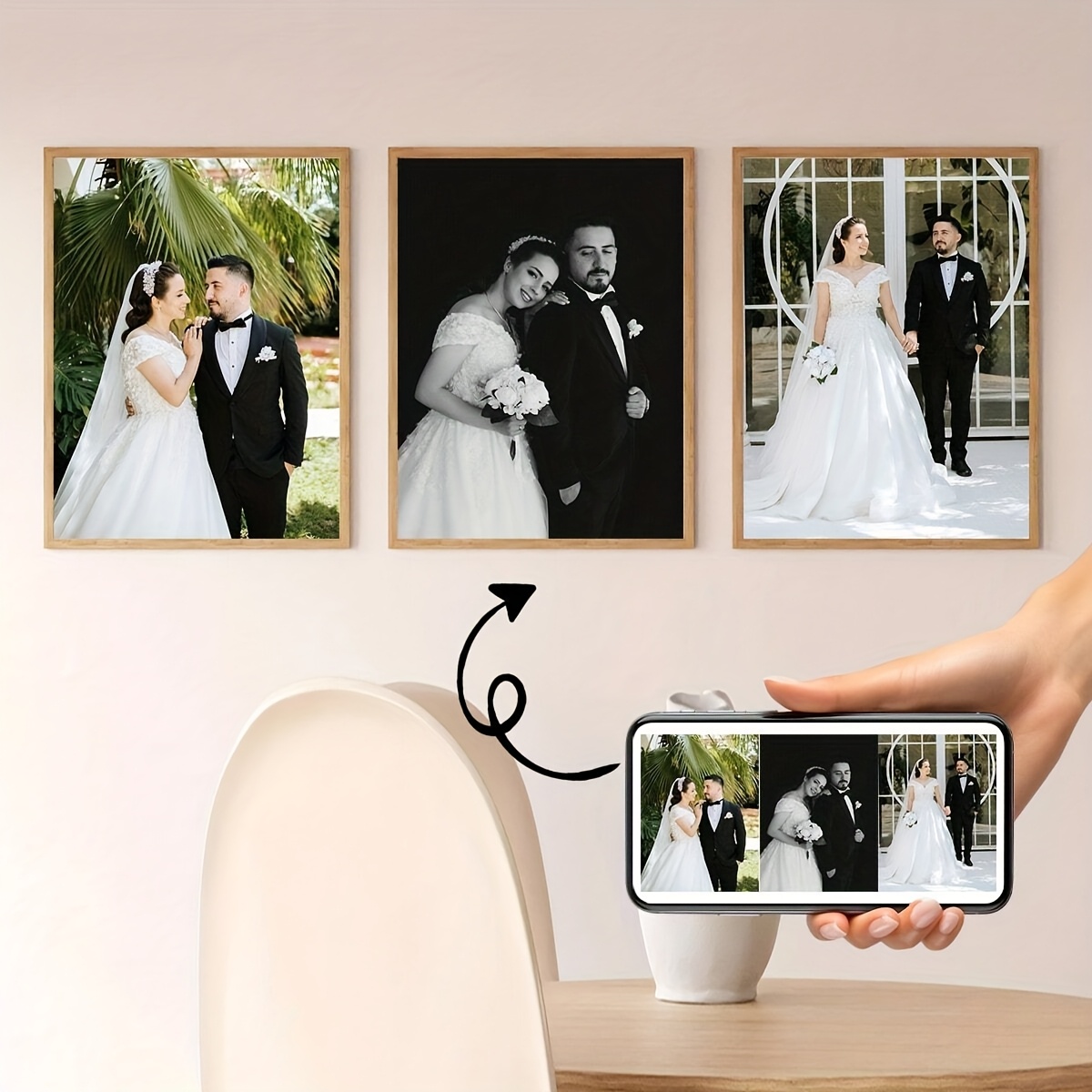 3pcs/set Custom Square Canvas  - Home Office Photos review and price