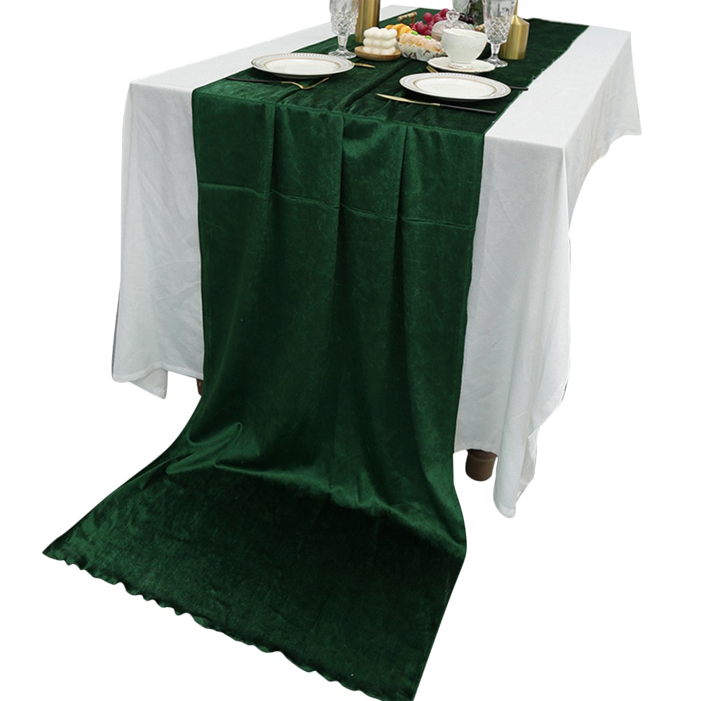 Green Velvet Table Runner Soft - Home Office News review and price